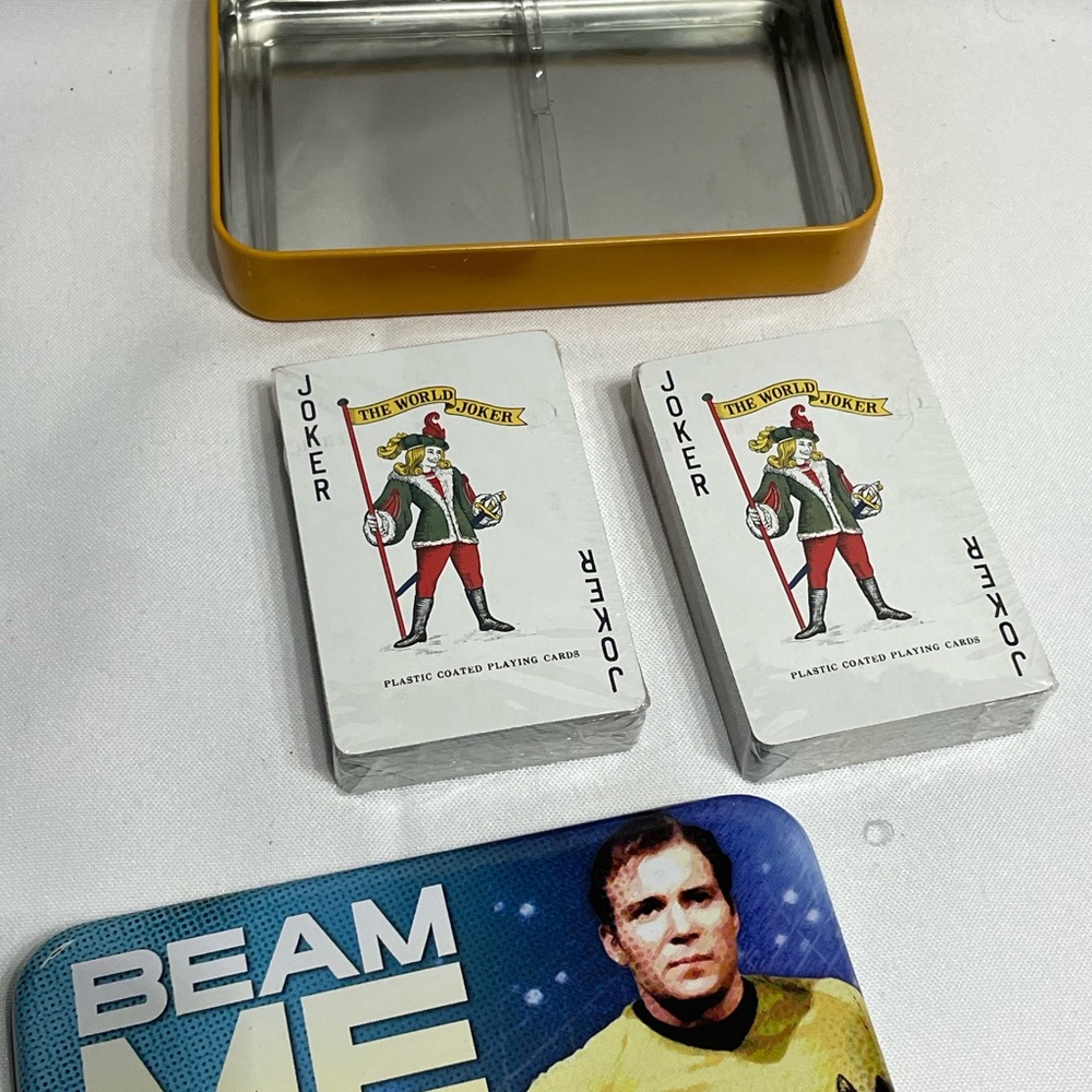 Star Trek Beam Me Up Star Trek Playing Cards NEW IN PKG Captain Kirk & Spock - Picture 7 of 7